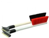 Perie cu racleta auto pentru geamuri, zapada si gheata Murska 585, 2 in 1, lama din alama, perie moale 18 cm, varf din cauciuc, Made in Finland