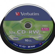 Verbatim cdrw 8-12x 10pk spindle dlp