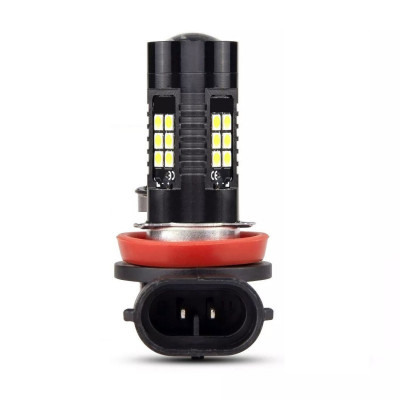 Bec LED Auto Techstar&amp;reg; H11/H9/H8, Faruri de ceata, 1200LM, DRL, 6000K Alb Rece, 21SMD foto