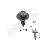 Surub Cu Cap Hexagonal Cu Diametru 6.2 Mm Set 10 Buc 135980 C60467-RMX