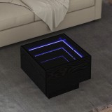 vidaXL Masă laterală Stejar negru 40 x 40 x 30 cm Lemn compozit