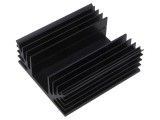 Radiator extrudat cu aripioare TO3 negru - 100mm, 35mm &icirc;nălțime