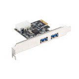 Cumpara ieftin Card de extensie PCI Express la 2 x USB 3.1, Lanberg 41816, cu suport Low Profile