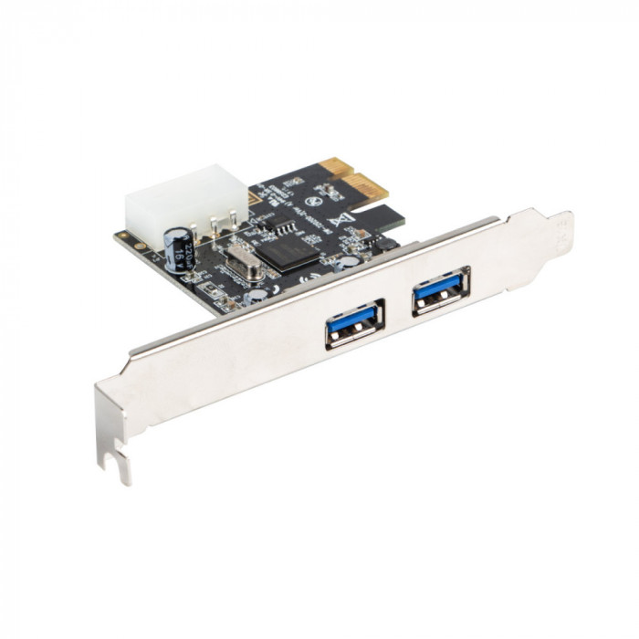 Card de extensie PCI Express la 2 x USB 3.1, Lanberg 41816, cu suport Low Profile