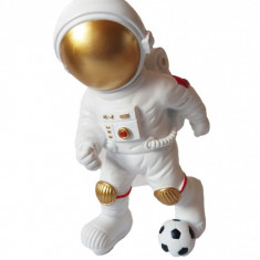 Statueta decorativa, Astronaut fotbalist, 26 cm, BJ1737C