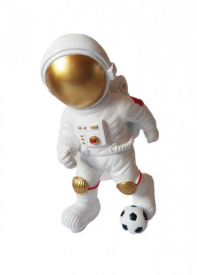 Statueta decorativa, Astronaut fotbalist, 26 cm, BJ1737C foto