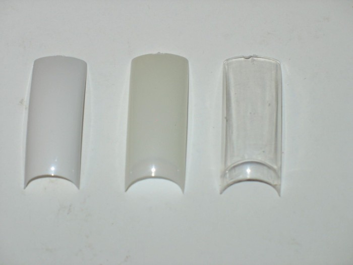 Set 500 unghii false 10 marimi transparente