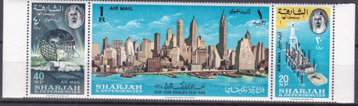 Sharjah 1964 Expozitia mondiala MI 87-89 MNH