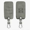 Husa Cheie Auto pentru Renault / Dacia - 4 Butoane - Keyless Go, Piele nabuc, Gri, 48565.09, Kwmobile