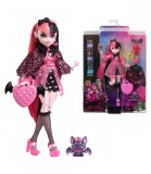 MONSTER HIGH PAPUSA DRACULAURA CU ANIMALUT SI ACCESORII, Mattel