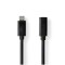 Cablu prelungitor USB3.2 Gen 1 type C tata - USB type C mama 1m 4K60Hz 60W negru Nedis CCGL64010BK10