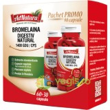 Pachet Bromelaina Digestiv Natural 1400GDU 60cps+30cps