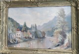 Mănăstirea Cozia pe Valea Oltului 42 x 62 cm semnat
