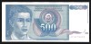 Bancnota Iugoslavia 500 Dinari 1990, UNC, P-106, Aproape Necirculata. Numismatica Europa