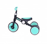 Tricicleta pentru copii Buzz complet pliabila black turquoise, Lorelli