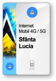 eSIM Internet Sf&acirc;nta Lucia, valabil 15 zile, trafic Nelimitat, Standard