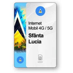 eSIM Internet Sf&acirc;nta Lucia, valabil 7 zile, trafic 1 GB, Standard