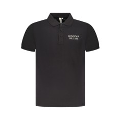 ACCADEMIA MILITARE Tricou polo barbati, cu logo brodat, Regular fit, Negru, S