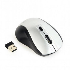 Mouse Wireless Gembird MUSW-4B-02 USB Black Silver foto