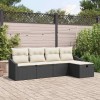 VidaXL Set de canapele pentru grădină 5 pcs Negru 233 x 117 x 85 cm 3360588