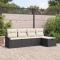 vidaXL Set de canapele pentru grădină 5 pcs Negru 233 x 117 x 85 cm 3360588