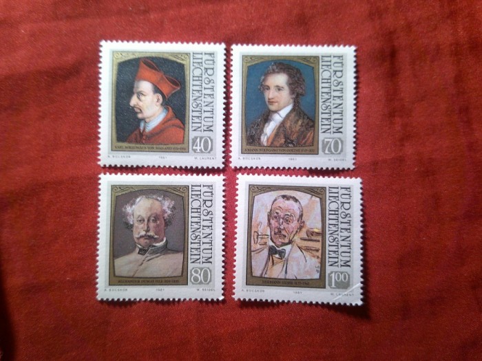 Serie Liechtenstein 1981 - Personalitati , 4 valori