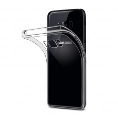 Husa protectie pentru Samsung Galaxy S8, Transparent, Slim, folie de protectie gratis