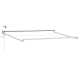 vidaXL Cadru copertină retractabil electric Alb 3,5 x 2,5 m Aluminiu 42024214