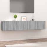 VidaXL Comode TV, 2 buc., gri sonoma, 80x30x30 cm, lemn prelucrat