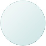 Blat masa sticla securizata rotund 50 cm transparent vidaXL - protectie masa bucatarie, cafea, gradina
