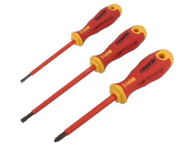 Set Șurubelnițe Izolate Phillips și Plate ERGONIC 3 Buc.