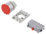 Comutator Siguranță SPAMEL 22mm 2 NC Roșu IP65 SP22