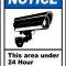 Area Under 24 Hour Surveillance Label