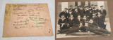 Fotografie veche anii 1930 - elevi scoala de marina regala - cu autografe