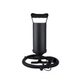 Pompa manuala pentru umflat obiecte gonflabile , colace , saltele , cu 3 adaptori pentru interconectare si furtun, negru