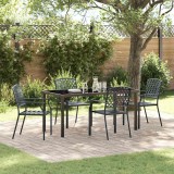 VidaXL Set de dining pentru grădină, 5 piese din oțel antracit