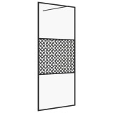 Cumpara ieftin Paravan dus walk-in, negru, 100x195 cm, sticla ESG transparenta