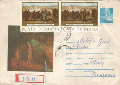 Romania, Pestera, plic circulat, 1979 foto