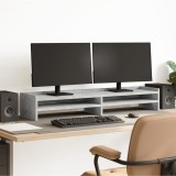 VidaXL Suport de monitor, gri beton, 100x24x16 cm, lemn prelucrat