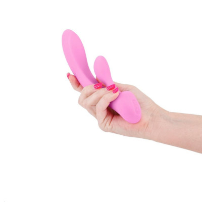 Vibrator Rabbit Obsession Bonnie, Roz Deschis, 19.5 cm foto