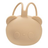 Cumpara ieftin Suport pentru suzeta din silicon, AppeKids, The Little Bear - Bubble Beige