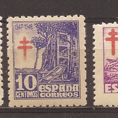 Spania 1947 - Lupta împotriva tuberculozei, serie + PA, MNH