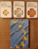 Cumpara ieftin Set BNR 10 ani de la aderarea Romaniei la UE - aur, argint, tombac