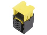 Conector automotive mufă mamă pe cablu PIN 8 neagră IP67