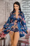 Q765-44 Set 3 piese lenjerie sexi din dantela si satin, L, M/L, S/M