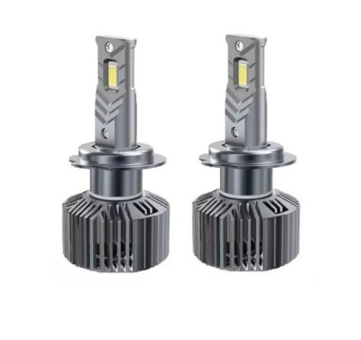 Set 2 Becuri LED H7 24V pentru Camioane V68, Canbus, 120W, 6000K, 12.000Lm , Iluminare Puternica Alb Rece, IP68, Racire Activa, Durata 30.000 Ore, IPF foto