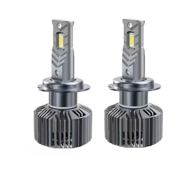 Set 2 Becuri LED H7 24V pentru Camioane V68, Canbus, 120W, 6000K, 12.000Lm , Iluminare Puternica Alb Rece, IP68, Racire Activa, Durata 30.000 Ore, IPF