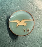 Insigna Aviatie Romania YR varianta email albastru deschis monetaria statului