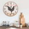 Ceas de perete, model cu cocoș, multicolor, 30 cm, MDF
