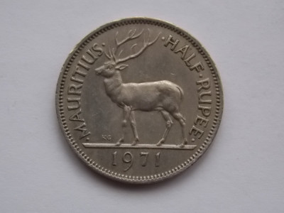 HALF RUPEE 1971 MAURITIUS foto